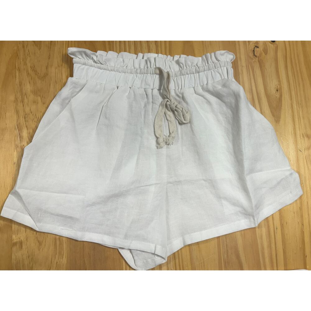Olivaceous NWT Linen Blend Shorts with Draw String White Size Small
